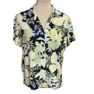 Vtg Y2K Rafaella tropical floral top